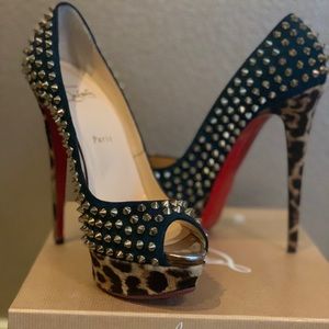 Christian Louboutin Lady Peep Spike Heels